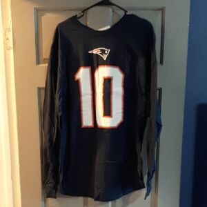 Mac Jones New England Patriots Nike Player Name & Number Long Sleeve T-Shirt